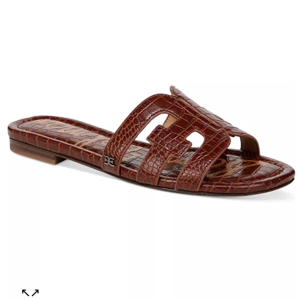 Sam Edelman Bay Sandal Brown Croco Size 9